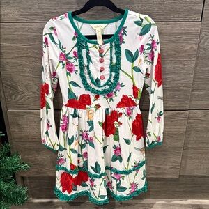 Matilda Jane Red and Green Floral Dress